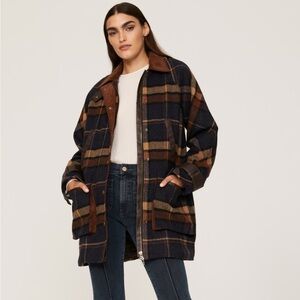 Veronica Beard Sonam Plaid Barn Jacket